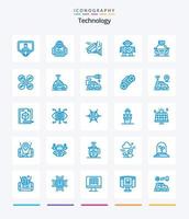 kreative technologie 25 blau icon pack wie power. elektrisch. Bild. Ökologie. Technologie vektor