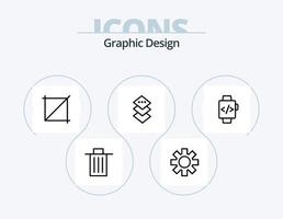 Designlinie Icon Pack 5 Icon Design. . Anker. führend vektor