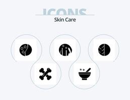 Skin-Glyphen-Icon-Pack 5 Icon-Design. Hautpflege. trockene Haut. organisch. Dermatologie. Haarbehandlung vektor