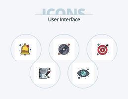 användare gränssnitt linje fylld ikon packa 5 ikon design. . väder. ljus. regnig. skriva vektor