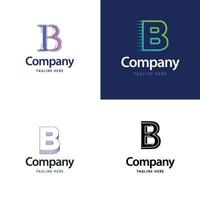 Buchstabe b großes Logo-Pack-Design kreatives modernes Logo-Design für Ihr Unternehmen vektor