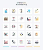 Creative Business Startup 25 Flat Icon Pack wie Baum. Hand. Sanduhr. Idee. Welt vektor