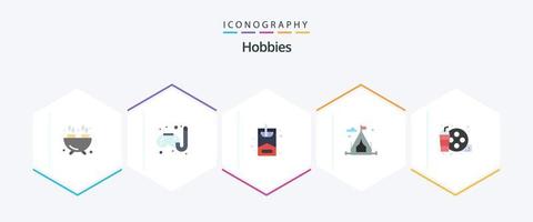 Hobbys 25 Flat Icon Pack inklusive . Hobby. Hobby. Hobbys. real vektor