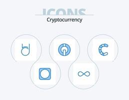 kryptovaluta blå ikon packa 5 ikon design. kedja mynt. krypto. valuta. mynt. crypto valuta vektor