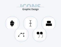 design glyf ikon packa 5 ikon design. . markören. horisontell vektor