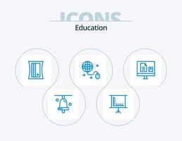 Bildung blau Icon Pack 5 Icon Design. Ausbildung. Ausbildung. Netz. Ausbildung vektor