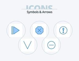 symboler och pilar blå ikon packa 5 ikon design. . radera. varning vektor