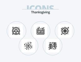 Thanksgiving Line Icon Pack 5 Icon Design. danke tag. das Erntedankfest. das Erntedankfest. Haus. Scheune vektor