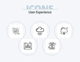 User Experience Line Icon Pack 5 Icon-Design. Design. Stern. Computer. Formen. Design vektor