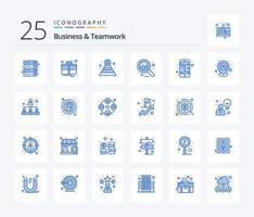 företag och lagarbete 25 blå Färg ikon packa Inklusive anställd. redskap. karriär. konfiguration. företag vektor