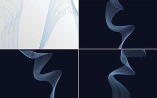 Wave Curve Abstract Vector Background Pack für einen professionellen und eleganten Look