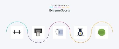 Sport Flat 5 Icon Pack inklusive . Sport. vektor