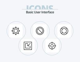 Basic Line Icon Pack 5 Icon-Design. entfernen. Behälter. Schnittstelle. Basic. abgesagt vektor