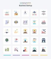 Creative Business Startup 25 Flat Icon Pack wie Präsentation. Planke. Geschäft. Management. menschlich vektor