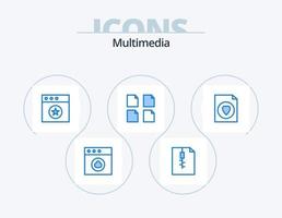 Multimedia Blue Icon Pack 5 Icon-Design. . . Mac. Datei. dokumentieren vektor