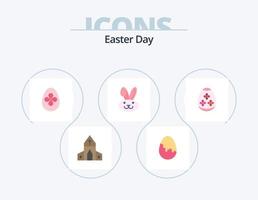 Ostern Flat Icon Pack 5 Icon Design. . . bynny. Feiertage. Ei vektor