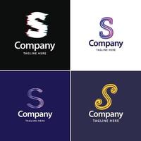 Buchstabe s großes Logo-Pack-Design kreatives modernes Logo-Design für Ihr Unternehmen vektor
