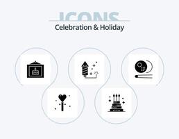 Feier- und Feiertags-Glyphen-Icon-Pack 5-Icon-Design. Urlaub. Fall. Riese. Feier. Party vektor