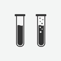 Symbol für Chemiekolben. Wissenschaftstechnologie. Symbolmedizin. Vektor-Illustration. vektor