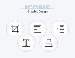 Designlinie Icon Pack 5 Icon Design. . . Lagen. Rechts. ausrichten vektor