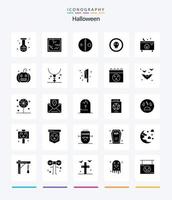 kreatives halloween 25 glyph solid black icon pack wie pirat. Halloween. Kostüm. gefährlich. Voodoo vektor