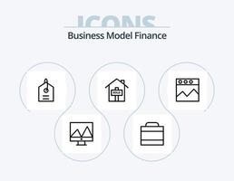 finansiera linje ikon packa 5 ikon design. . finansiera. . Graf vektor