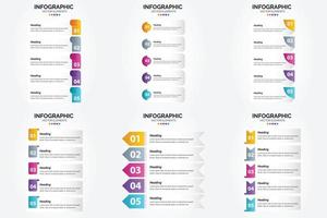 die vektorinfografiken in flachem design in diesem set eignen sich ideal für werbung in einer broschüre. Flyer. oder Magazin. vektor