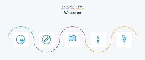 whatsapp blå 5 ikon packa Inklusive . ui. flagga. grundläggande. ui vektor