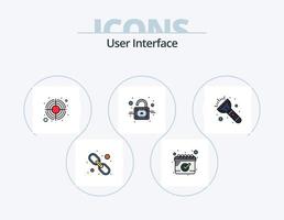 Benutzeroberfläche Zeile gefüllt Icon Pack 5 Icon Design. Server. Bewirtung. Kompass. Ziel. Pfeil vektor