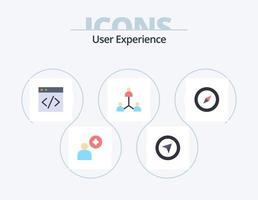 Benutzererfahrung flach Icon Pack 5 Icon Design. . Navigation. Entwicklung. Karte. Benutzer vektor