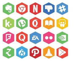 20 Social-Media-Icon-Packs, einschließlich flickr ea Opera Electronics Arts Quora vektor