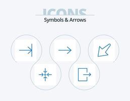 symbole und pfeile blau icon pack 5 icon design. . beenden. . runter vektor