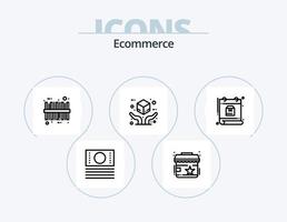 E-Commerce-Linie Icon Pack 5 Icon-Design. Dollarzeichen. Währung. Planke. Planke. Plus vektor