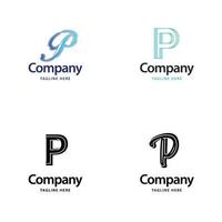 brev p stor logotyp packa design kreativ modern logotyper design för din företag vektor