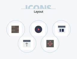 layout platt ikon packa 5 ikon design. ui. kreativ. webbläsare. abstrakt. layout vektor