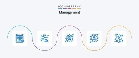 Management Blue 5 Icon Pack inklusive Creative. strategisch. Management. Menschen. Management vektor