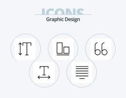 design linje ikon packa 5 ikon design. . fyrkant. . font vektor