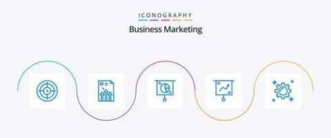 Business Marketing Blue 5 Icon Pack inklusive Finanzen. Geschäft. Graph. handeln. Marketing vektor