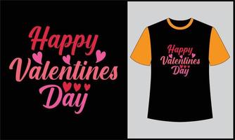 typografie happy valentinstag illustration liebe vektor t-shirt design