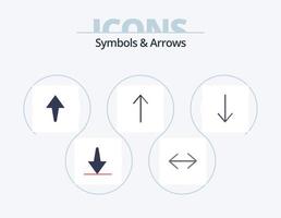 symboler och pilar platt ikon packa 5 ikon design. . upp. vektor