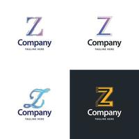 brev z stor logotyp packa design kreativ modern logotyper design för din företag vektor