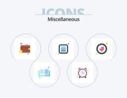 Verschiedenes flaches Icon Pack 5 Icon Design. Puzzle. weniger Geld. Speisekarte. Apps vektor