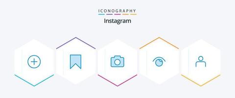 Instagram 25 blå ikon packa Inklusive profil. Instagram. Instagram. Twitter. se vektor