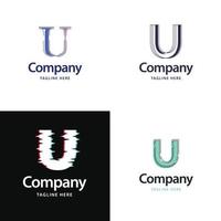 brev u stor logotyp packa design kreativ modern logotyper design för din företag vektor