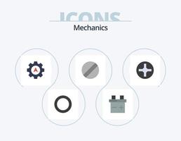 Mechanik flach Icon Pack 5 Icon Design. . Klinge. Schraubendreher vektor