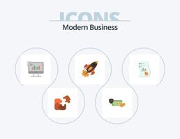 modern företag platt ikon packa 5 ikon design. diagram. företag. mynt. analyser. betalning vektor