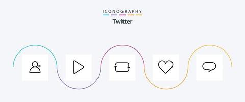 Twitter linje 5 ikon packa Inklusive . chatt. Twitter. Twitter. tycka om vektor