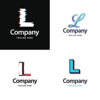 brev l stor logotyp packa design kreativ modern logotyper design för din företag vektor