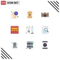 9 kreativ ikoner modern tecken och symboler av webb grafisk design slott grafisk landmärke redigerbar vektor design element