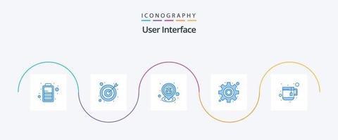 Benutzeroberfläche Blue 5 Icon Pack inklusive . Becher. Standort. Tasse. Gang vektor